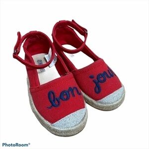 Gymboree Bon Jour Red Blue Shoes Sz 7 Kids Girls